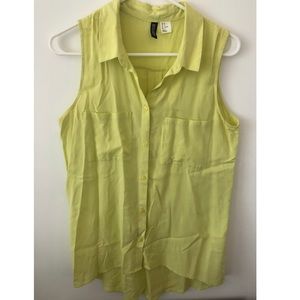 H&M Green Button-Down Shirt